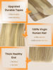 Picture of DOORES Tape in Hair Extensions Balayage Light Blonde Highlighted Golden Blonde 20pcs 24 Inch Real Human Hair Extensions Tape in Skin Weft Natural Hair Extensions Natural Hair Remy Straight 50g