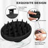 Picture of Meartchy Silicone Scalp Massager, Scalp Scrubber for Hair Growth with Soft Bristles, Scalp Exfoliator Brush Dandruff Removal Shampoo Brush for Wet Dry Scalp Care (Black)