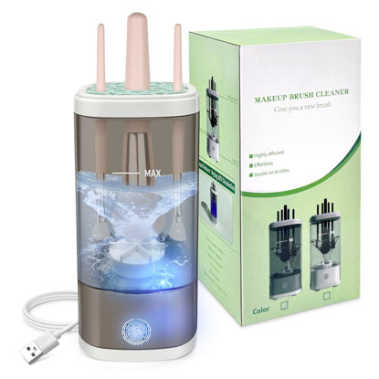 Picture of Tpsofy Electric Makeup Brush Cleaner Machine, Ultimate Efficient Automatic Cleaner for All Types of Makeup Brushes- Black