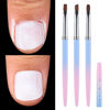 Picture of INENK for OPI Nail Polish Remover, 3PCS Nail Clean UP Brushes for Cleaning Polish Mistakes on the Cuticles, Acetone Resistant Nail Brush for Nail Art and Designs