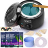 Picture of Anruz Waxing Kit for Women Men - Wax Kit for Hair Removal with Silicone Bowl,4 Bags Hard Wax Beads and 30 Applicator Sticks - at Home Use Wax Warmer for Full Body,Bikini,Eyebrow,Face, Sensitive Skin