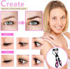 Picture of Eyelash Curler with Comb, qiipii Professional Lash Curlers metal Eyelashes Comb Seperator Eyelash Mascara Applicator Tool Kit for Women with 10 Replacement Silicone Refills Pads for Home & Travel Uses
