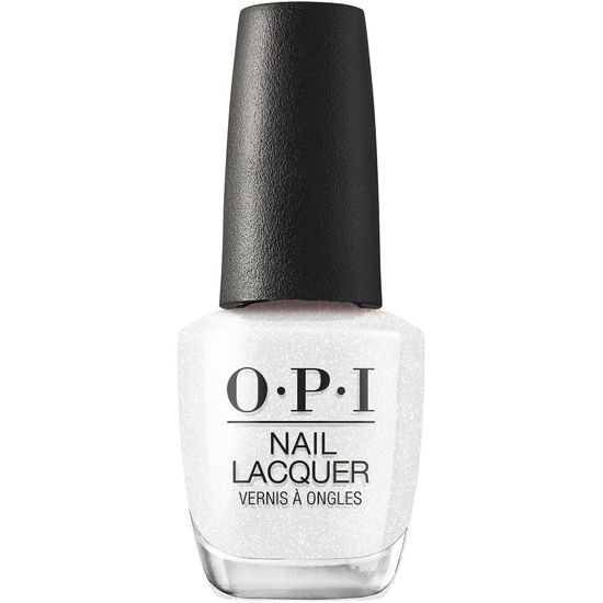 Picture of OPI Nail Lacquer Snatch'd Silver | Sheer Soft White Glitter Chip Resistant Nail Polish Your Way Collection