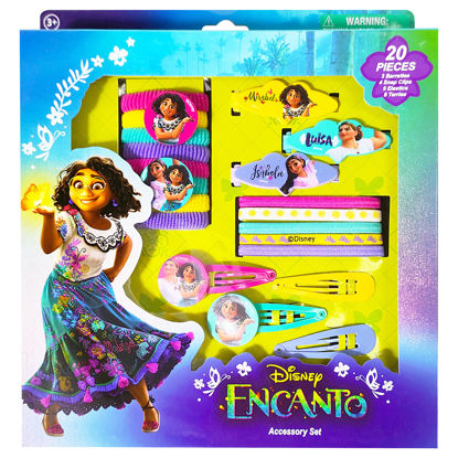 Picture of Luv Her Encanto Girls 20 Piece Accessory Set with 3 Barrettes, 4 Snap Hair Clips, 5 Elastics and 8 Terry Ponies - Ages 3+