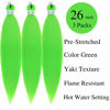Picture of Gozill Green Pre stretched Braiding Hair Ez Braid Kanekalon Braiding Hair Prestretched Micro Hypoallergenic Kids Braiding Hair Colored Hair Extensions