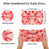 Picture of Huachi 4 Packs Valentine’s Day Headbands for Women Wide Knotted Valentine Heart Headbands Trendy Love Head Bands for Women’s Hair Large Bandana Hairbands Valentine’s Day Gifts Hair Accessories