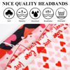 Picture of Huachi 4 Packs Valentine’s Day Headbands for Women Wide Knotted Valentine Heart Headbands Trendy Love Head Bands for Women’s Hair Large Bandana Hairbands Valentine’s Day Gifts Hair Accessories