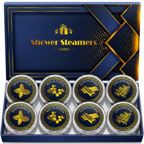 Picture of Valentines Day Gifts for Him, Shower Steamers Aromatherapy, SPA Self Care Relaxation Stress Relief Bath Bombs, Birthday Gifts for Men, Boyfriend, Husband, Women, Dad (8 Pack)