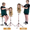 Picture of Klvied Metal Mannequin Head Stand, Reinforced Wig Stand Tripod for Styling, Adjustable Wig Head Stand Holder for Cosmetology Hairdressing Training,Rose Golden(Mannequin Head Not Included)