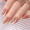 Picture of AILLSA Cat Eye Gel Nail Polish Nude Glitter Crystal Gel Polish with Magnet, Jelly Glass Holographic Gel Nail Polish Pearl Shimmer Reflective Translucent Color U V Gel Salon DIY at Home 0.5 OZ GF30