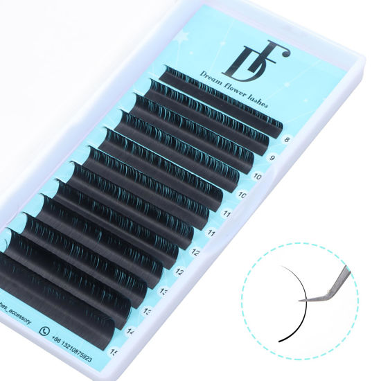 Picture of DF touchjoy Lash Extension Volume Eyelashes Extensions 0.05 D 11-16mm Lash Tray Individual lash Extensions Classic Lash Extensions Soft Matte Black Single Lashes for Professional Salon Use