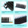 Picture of DF touchjoy Lash Extension Volume Eyelashes Extensions 0.05 D 11-16mm Lash Tray Individual lash Extensions Classic Lash Extensions Soft Matte Black Single Lashes for Professional Salon Use