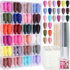 Picture of FANDAMEI Press on Nails Almond Matte, 24 Colors 576PCS Press on Nails Medium Almond Matte, Acrylic Medium Fake Nails Full Cover, Natural Press on Nail, False Nails with Nail Glue