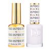 Picture of DND DC Gel Polish Set, White Collection, UV/LED Gel Polish and Air Dry Nail Lacquer, Matching Chip-Free Polish Duo, 057 White Bunny, 0.5 Fl Oz