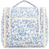 Picture of Hanging Toiletry Bag for Women Travel Makeup Bag Organizer Toiletries Bag for Cosmetics Essentials Accessories (Large, Little Blue Flower)