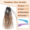 Picture of Goddess Box Braids Crochet Hair With Curly Ends 14 Inch Bohomian Box Braids Crochet Braids 1 Packs 3X Crochet Braids Synthetic Braiding Hair Extension for Black Women (14 Inch (Pack of 1), 4-30)……