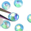 Picture of Novani Rhinestones 3000Pcs Flatback Crystal Round Loose Gemstones Glass Rhinestones for Crafts Makeup Nail Art Clothes Shoes DIY Decorations(SS10, 2.7-2.9mm,Aquamarine AB)