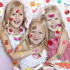 Picture of 180Pcs Temporary-Tattoos Kids Valentines-Day Gifts - 60Styles Individually Wrapped Heart Kiss Monster Stickers Goodies Bags Stuffers for Boys Girls Toddler School Class Classroom Exchange Favors