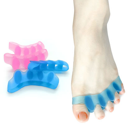 Picture of SUNFATT Toe Spacers for Women,Toe Separators for Women,Relieves OverlappingToes,Bunions Corrector and Hammer Toe Pain,Gel Toe Spreader Separates Toes and Relaxes Toes.