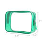 Picture of Clear Pouch Small, Clear Makeup Bag, 6.6"x2.3"x4.7" Size TSA Approved Toiletry Bag, Clear Travel Bags for Toiletries, Clear Cosmetic Bag for Women and Men Small-1 Pack Green…