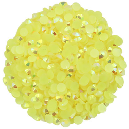 Picture of 1440 Pcs SS20 5mm Flatback Rhinestones for Nails Art Crafts Glitter Round Shine Gems AB Crystals DIY Clothes Shoes （Citrine AB）