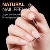 Picture of AILLSA Short Square Nails Clear Gel Nail Tips False Full Cover Soft Nail Tips for DIY Home Salon Gift, Preshaped Gelly Press on Fake Nail Tips for Nail Extension 216PCS 12 Sizes