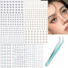 Picture of NOOEPC 660Pcs Resin Face Gems Hair Gems, 3/4/5/6 mm DIY Self-Adhesive Rhinestones, Pearl/Clear Rhinestone/Ab Rhinestone for Makeup, Crafts