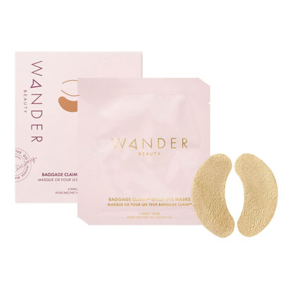 Picture of Wander Beauty Baggage Claim - Gold Foil Under Eye Patches For Dark Circles and Puffiness - Under Eye Mask Depuffs & Firms - Brightening Eye Mask for Under Eye Bags (6 Pairs)