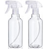 Picture of Plastic Spray Bottles, 2-Pack, 16.9 Oz, Mist & Stream, Heavy Duty Spraying, Empty Water Spray Bottle for Cleaning Solutions, Essential Oils, Hair, Plants, BBQ, Cat Dog Behavior Correction (Clear)