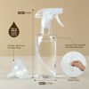Picture of Plastic Spray Bottles, 2-Pack, 16.9 Oz, Mist & Stream, Heavy Duty Spraying, Empty Water Spray Bottle for Cleaning Solutions, Essential Oils, Hair, Plants, BBQ, Cat Dog Behavior Correction (Clear)