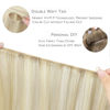 Picture of WENNALIFE Sew in Hair Extensions Real Human Hair, Weft Hair Extensions Human Hair 14 Inch 80g Ash Blonde Highlighted Platinum Blonde Hand Tied Weft Hair Extensions Sew In