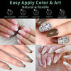 Picture of Short Coffin Nail Tips, 216pcs Acrylic Ballerina Fake Nails Soft Gel X Nail Tips, Full Cover Pre-Shaped Matte Clear Press on Nails for Extension, Diy at Home Manicure 12 Sizes