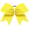 Picture of Cheer Bows, Caenagrion 18 PCS 8" Large Yellow Cheer Hair Bows Ponytail Holder Elastic Band Handmade for Cheerleaders Teen Girls College Sports (Yellow)