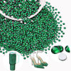 Picture of 5000PCS SS6/2mm Crystal Rhinestones (Emerald Green), Bedazzling Flatback Glass Rhinestones for Crafting DIY Nail Art Makeup Decoration, Gems Diomand Charms for Tumbler Shoes Clothing Mug