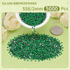 Picture of 5000PCS SS6/2mm Crystal Rhinestones (Emerald Green), Bedazzling Flatback Glass Rhinestones for Crafting DIY Nail Art Makeup Decoration, Gems Diomand Charms for Tumbler Shoes Clothing Mug