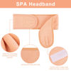 Picture of Whaline Spa Facial Headband 4 Packs Head Wrap Terry Cloth Headband Adjustable Stretch Towel for Bath, Makeup and Sport (Living Coral)