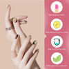 Picture of DUKASOU Semi Cured Gel Nail Strips, 28pcs Nude Gel Nail Strips with UV Light, Long Lasting Gel Nail Stickers Full Nail Wraps for Women Girls Kids Diy, Includes Prep Pads, Nail File & Wood Stick