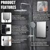 Picture of LFOYOU Shower Mirror for Shaving with 2 Replaceable Adhesive - Two Razor Holder, 360°Rotation Adjustable Shaving Mirror with a Squeegee, Bathroom Razor Holder