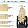 Picture of DOORES Clip in Hair Extensions Real Human Hair, Bleach Blonde 150g 9pcs 18 Inch, Remy Clip in Hair Extensions Natural Hair Extensions Human Hair Extensions Clip ins Straight Thick Hair Extensions