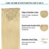 Picture of DOORES Clip in Hair Extensions Real Human Hair, Bleach Blonde 150g 9pcs 18 Inch, Remy Clip in Hair Extensions Natural Hair Extensions Human Hair Extensions Clip ins Straight Thick Hair Extensions