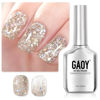 Picture of GAOY Glitter Gel Nail Polish, 16ml Champagne Sparkly Gel Polish, Diamond Shiny Glitter UV Gel for Nail Art, Soak Off Nail Polish Home DIY Manicure, 1169