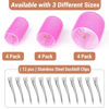Picture of Self Grip Hair Rollers Curlers Set - 24 Pieces with 3 Sizes (4 Jumbo, 4 Large, 4 Medium) and 12 Clips for Volume on Long, Short, Thick, or Fine Hair