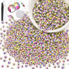 Picture of 3000PCS SS20/5mm Crystal Rhinestones (Crystal AB), Bedazzling Flatback Glass Rhinestones for Crafting DIY Nail Art Makeup Decoration, Gems Diomand Charms for Tumbler Shoes Clothing Mug