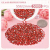 Picture of 5000PCS SS6/2mm Crystal Rhinestones (Light Red/Light Siam), Bedazzling Flatback Glass Rhinestones for Crafting DIY Nail Art Makeup Decoration, Gems Diomand Charms for Tumbler Shoes Clothing Mug