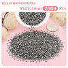 Picture of 2000PCS SS12/3mm Crystal Rhinestones (Black Diamond), Bedazzling Flatback Glass Rhinestones for Crafting DIY Nail Art Makeup Decoration, Gems Diomand Charms for Tumbler Shoes Clothing Mug