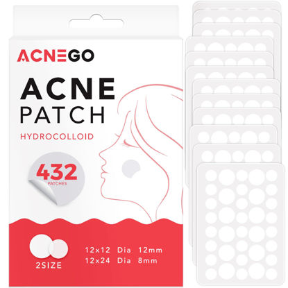 Picture of 432 Counts Pimple Patches for Face, Hydrocolloid Acne Patches Zit Patches for Face Acne Spot Treatment Patch Cystic Acne Treatment Stickers Blemish Hydrocolloid Patches for all Skin Type