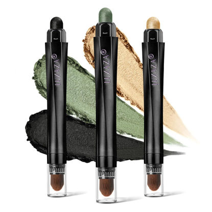 Picture of LUXAZA 3PCS Cream Eyeshadow Stick,Pro Longwear Eye Shadow Sticks Pencil Crayon Makeup Sets-Golden Forest