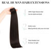 Picture of DOORES 50g Tape in Hair Extensions Remy Dark Brown Real Human Hair Extensions Tape in Straight Skin Weft Natural Hair Extensions 20pcs 14 Inch