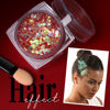 Picture of Teenitor Face Glitter Body Glitter, Red Body Glitter Gel, Hair Glitter Gel, 6 Shapes Festival Rave Glitter, Body Makeup Glitters Gel, Chunky Sparkling Glitter for Face, Body and Hair