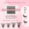 Picture of 96 Pcs Lash Clusters 14-20mm Cluster Lashes D Curl Lash Clusters DIY Lash Extension Eyelash Clusters Volume Wispy Lashes Super Thin Band Soft & Comfortable(Volume-D-14-20 mix)